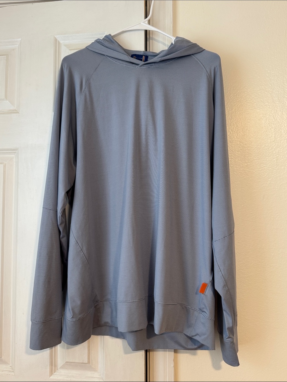 Stitch Golf Performance Hooded Pullover Blue Stripe XL